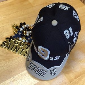 New Orleans Saints “Who Dat” Black and Gold Cap